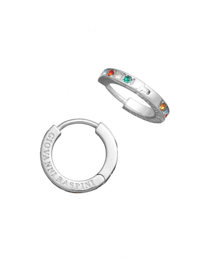 Boucles d'oreilles Huggie Crystal Color