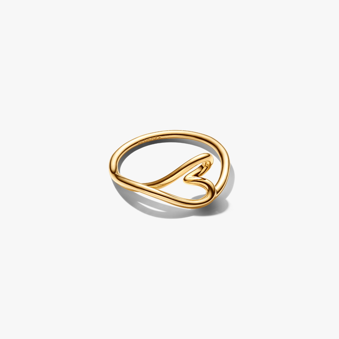 Anello Cuore Piccolo Linea Sinuosa
