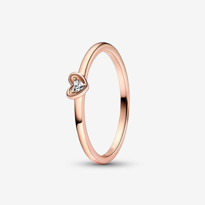 Bague cœur brillant