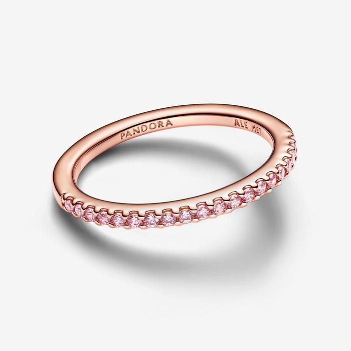 Bague fine pavée