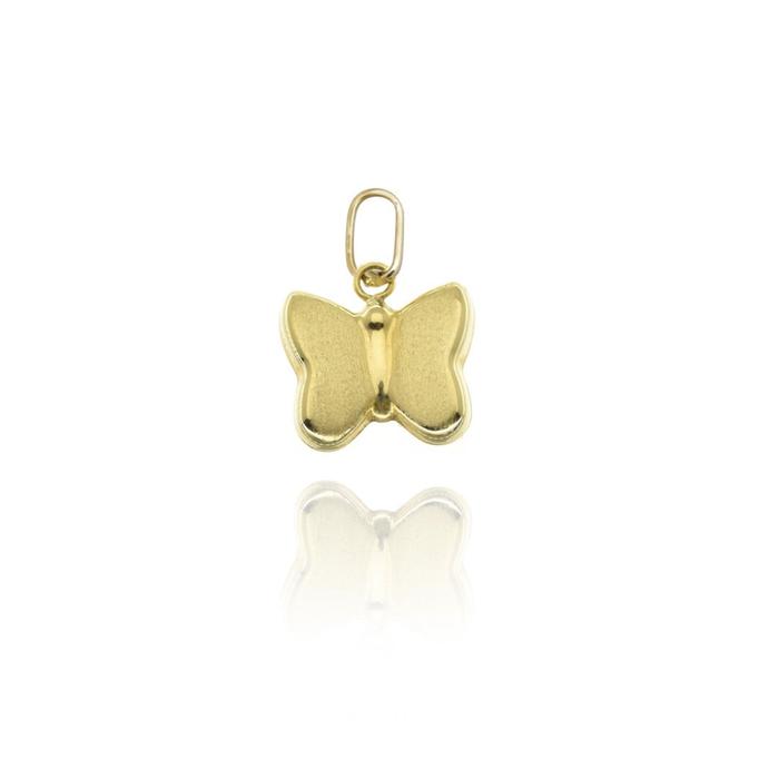 Pendentif papillon en or véritable