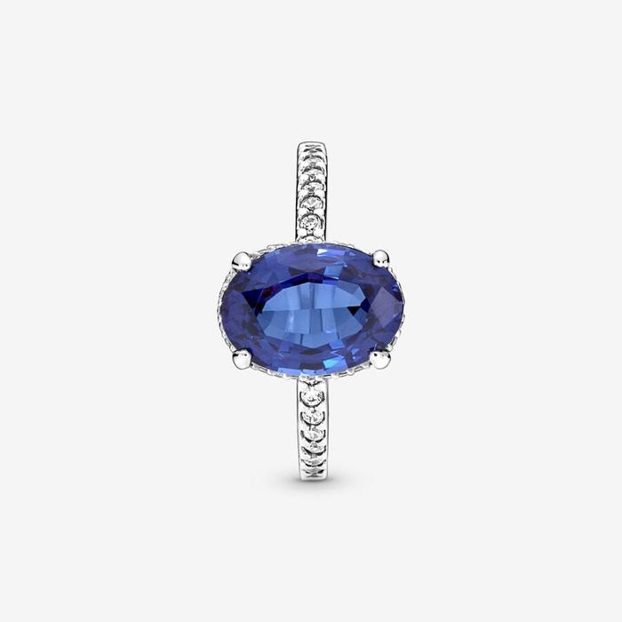 Bague en pierre bleue