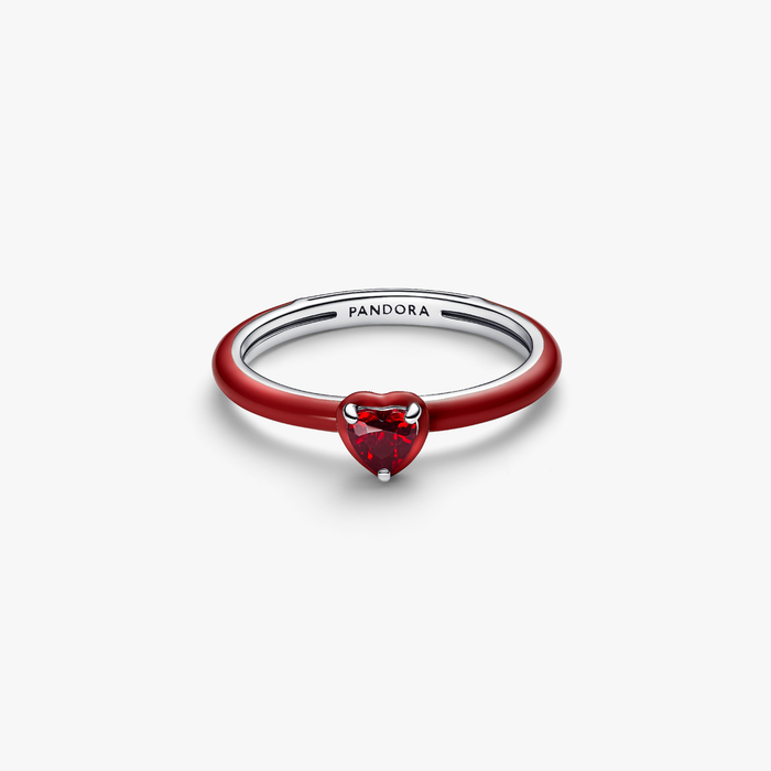 Anello Rosso Chakra Heart Pandora ME