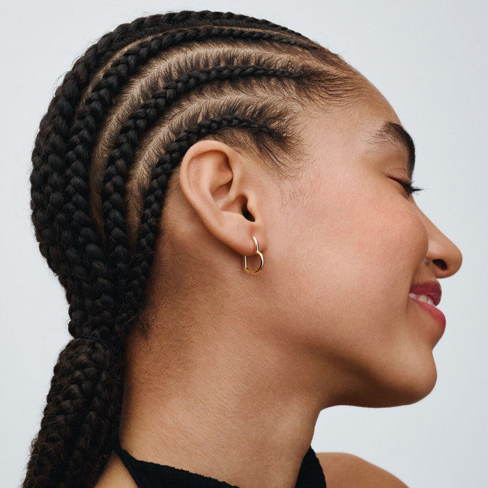 Boucles d'oreilles créoles asymétriques en forme de cœur