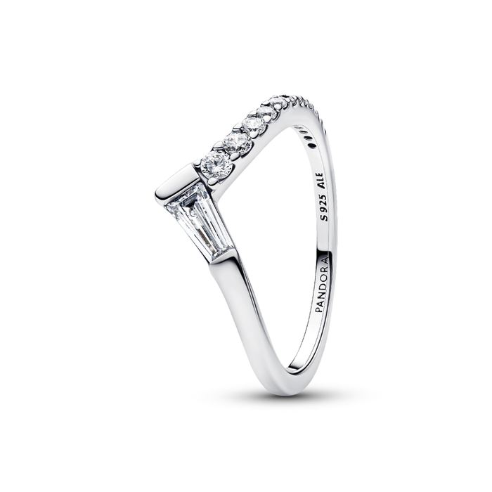 Anello Desiderio con Pietra Taglio Baguette e Pavè