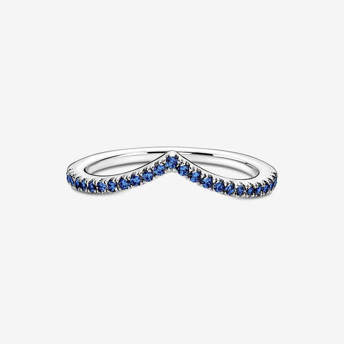 Bague de souhait scintillante bleue