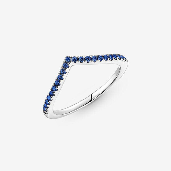 Bague de souhait scintillante bleue