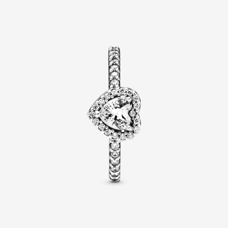 Bague en forme de cœur en relief