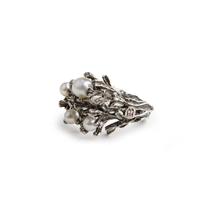 Bague Branches de Perles Nude