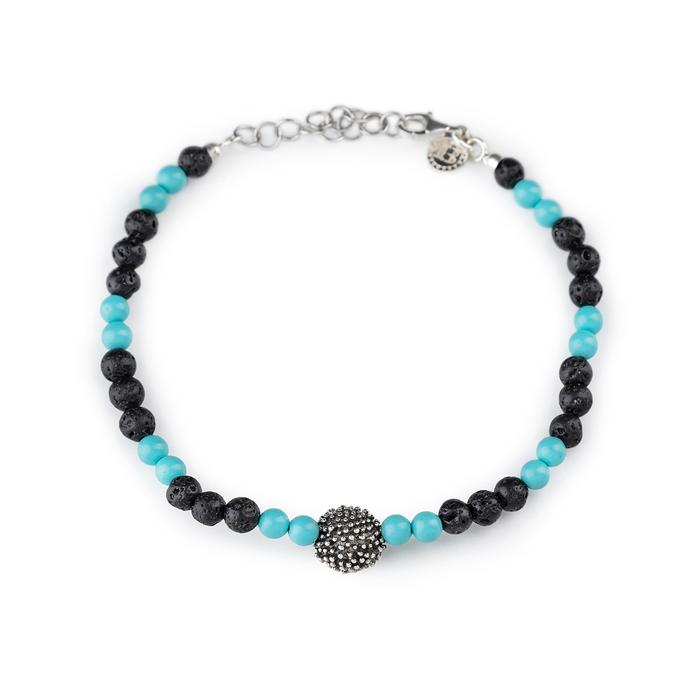 Bracelet Hérisson Turquoise Lave