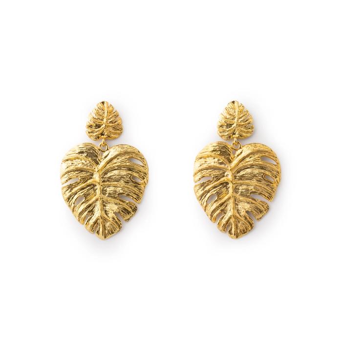 Orecchini Monstera Gold