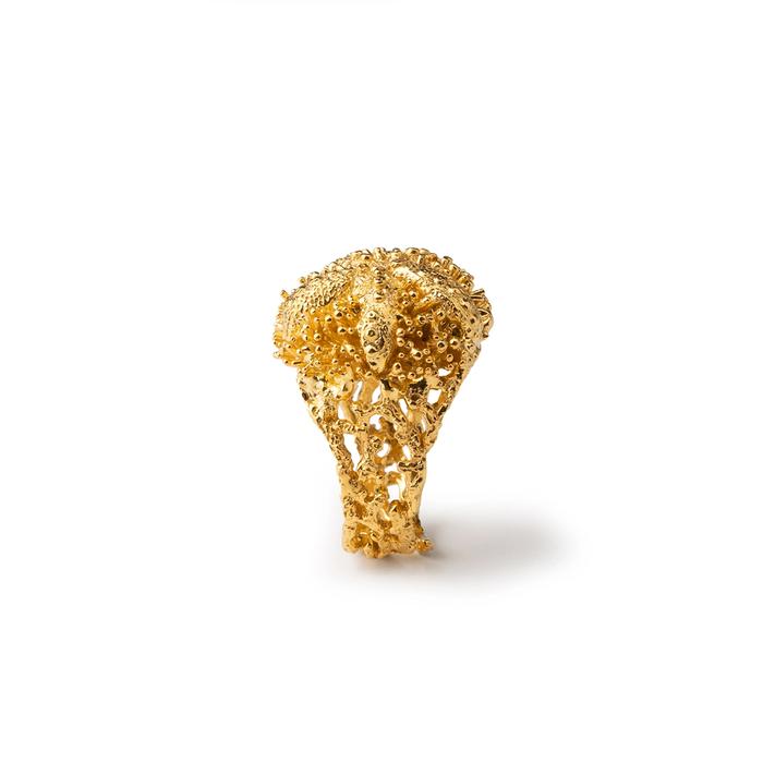 Gold Hedgehog Quills Ring