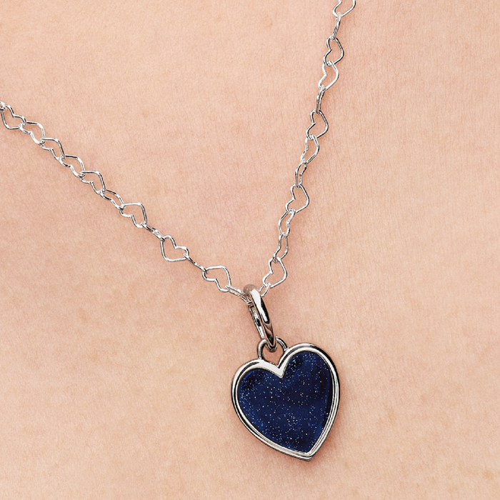 Charm Pendente Cuore Blu da incidere
