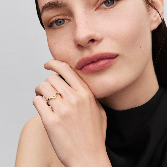 Anello Desiderio con Pietra Taglio Baguette
