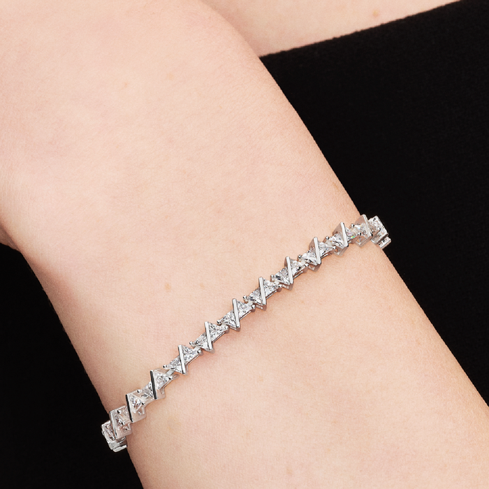 Bracciale Tennis con pietre triangolari