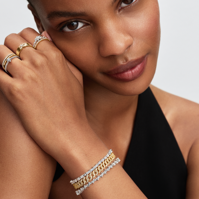Bracciale Tennis con pietre triangolari