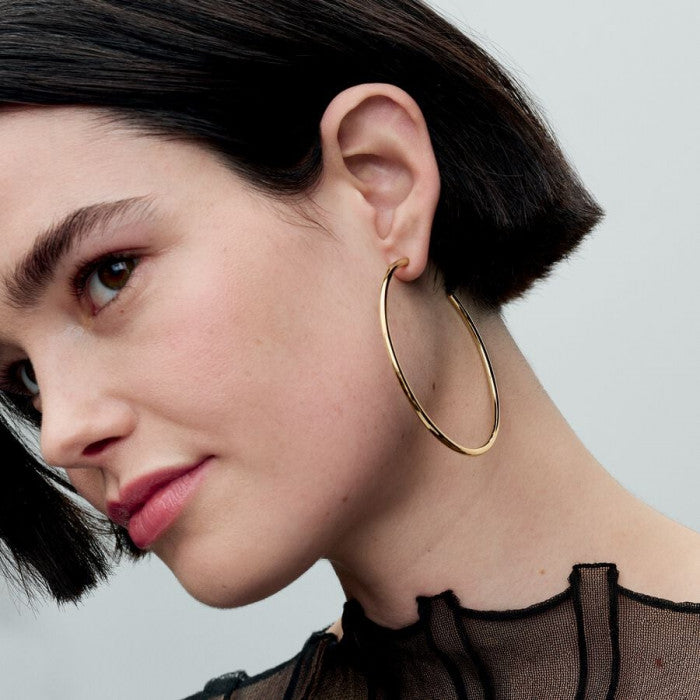 Boucles d'oreilles créoles ouvertes de 65 mm
