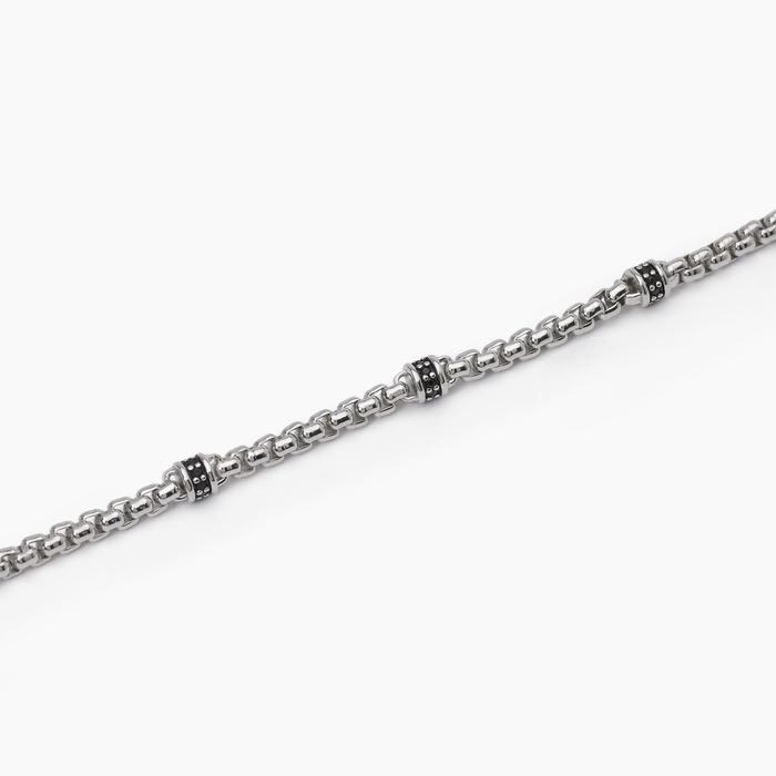 Bracciale con inserti neri MONTECARLO