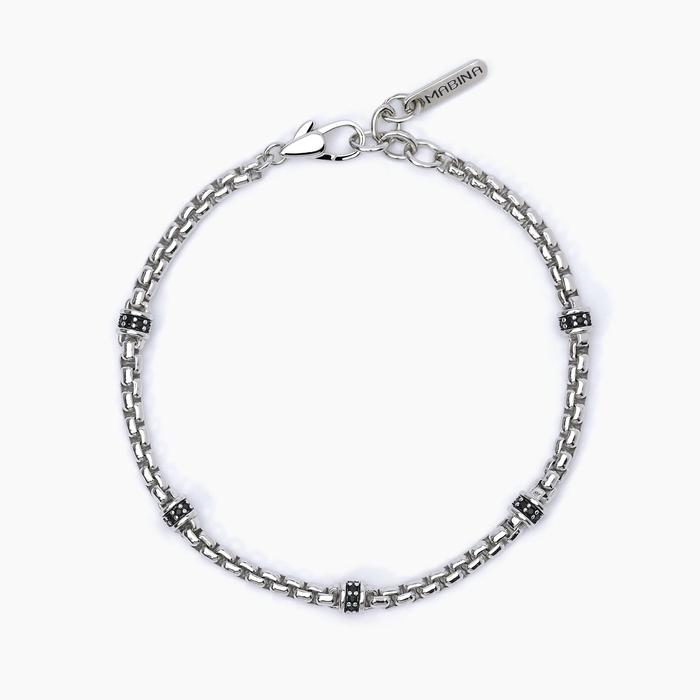 Bracciale con inserti neri MONTECARLO