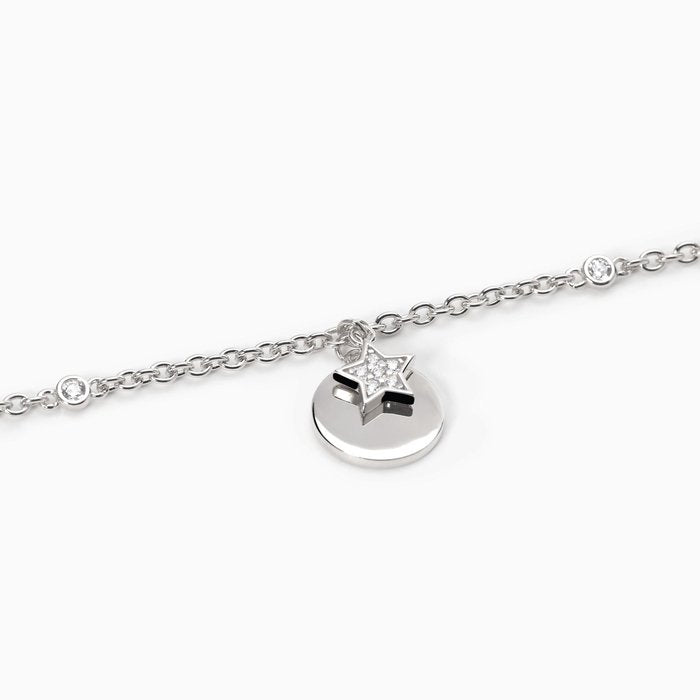 Silver Circle Pendant Bracelet ONLY YOURS