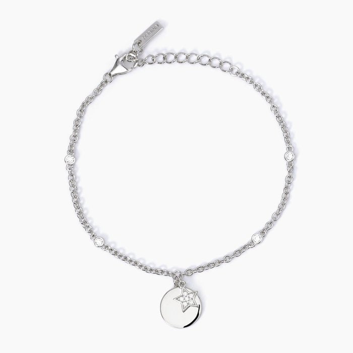 Silver Circle Pendant Bracelet ONLY YOURS