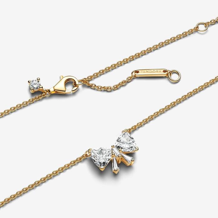 Collier grand nœud brillant