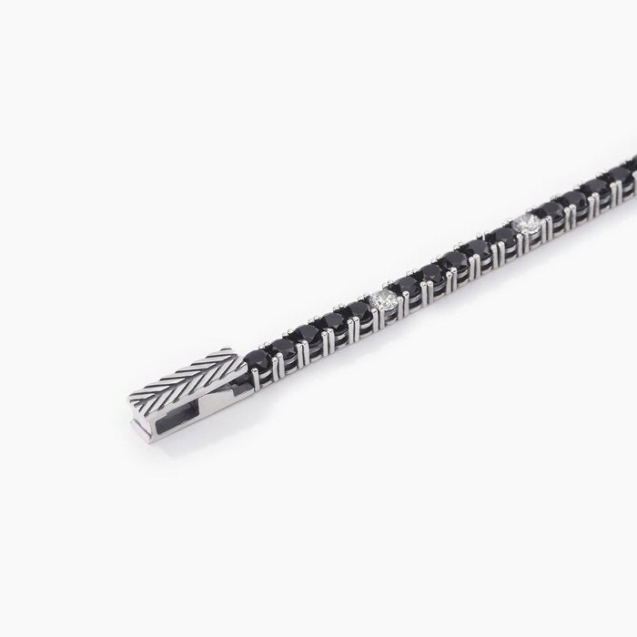 Bracelet tennis noir et blanc TENNIS CLUB