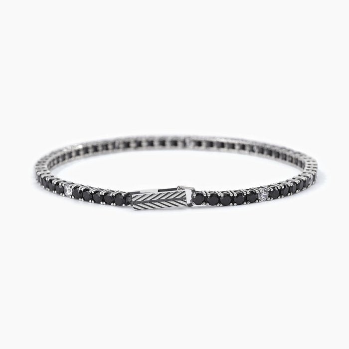Bracelet tennis noir et blanc TENNIS CLUB