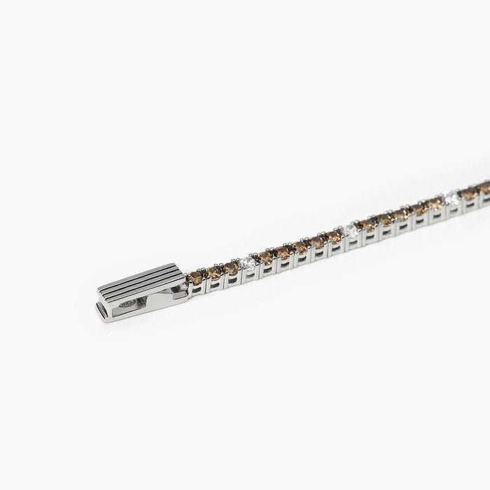 Bracelet tennis marron et blanc TENNIS CLUB