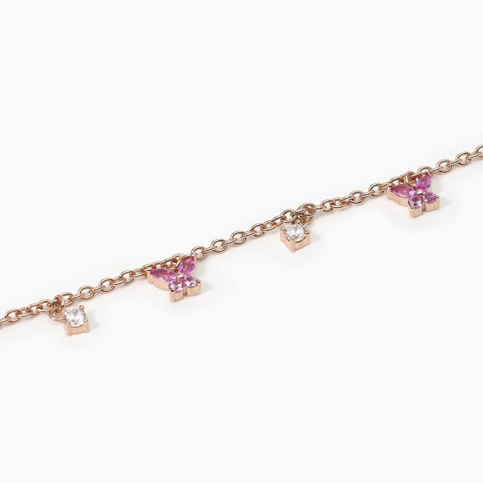SECRET GARDEN White and Pink Charm Bracelet