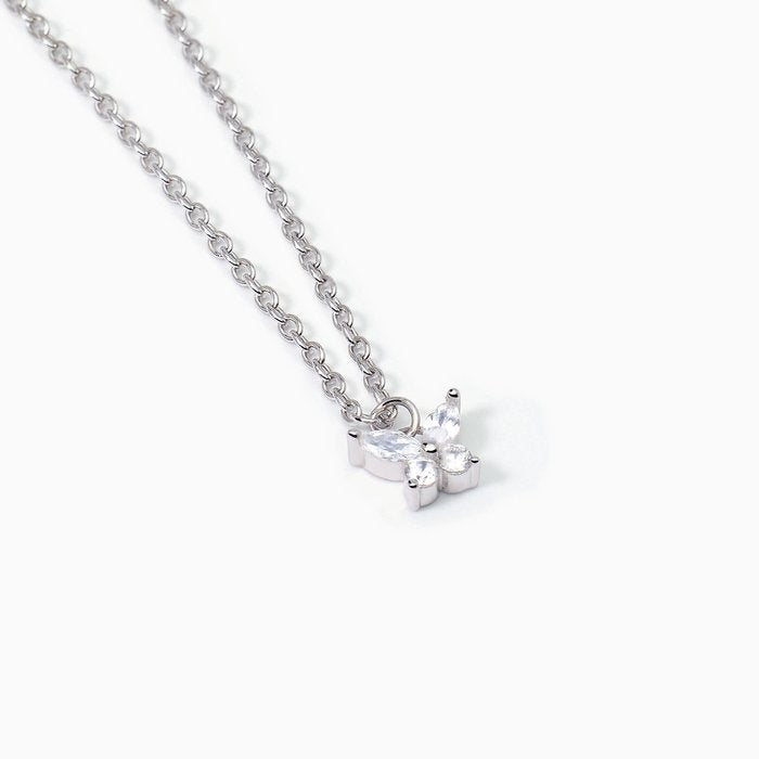 SECRET GARDEN Marquise Cut White Zirconia Silver Choker