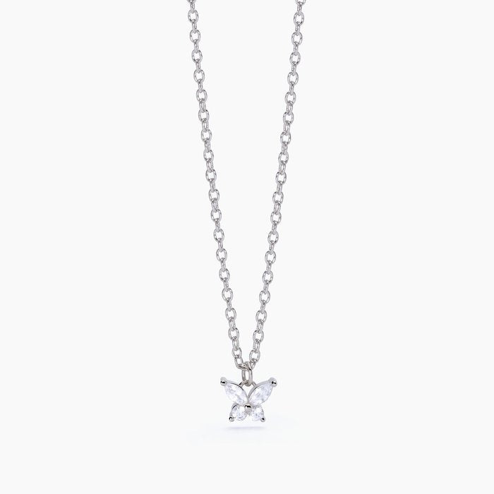 SECRET GARDEN Marquise Cut White Zirconia Silver Choker