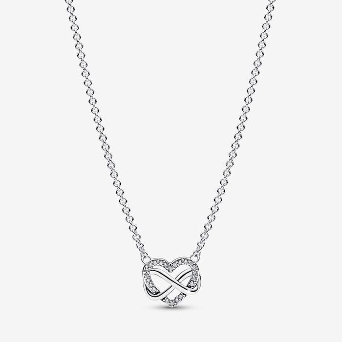 Collier Cœur Infini Pierres Brillantes