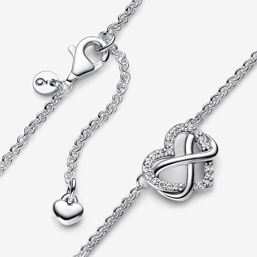 Collier Cœur Infini Pierres Brillantes