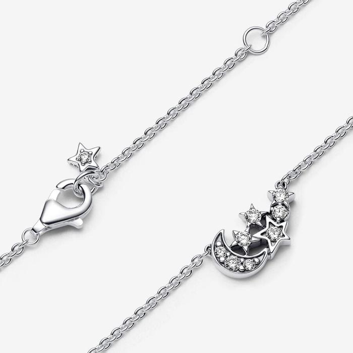 Collier croissant de lune et étoiles