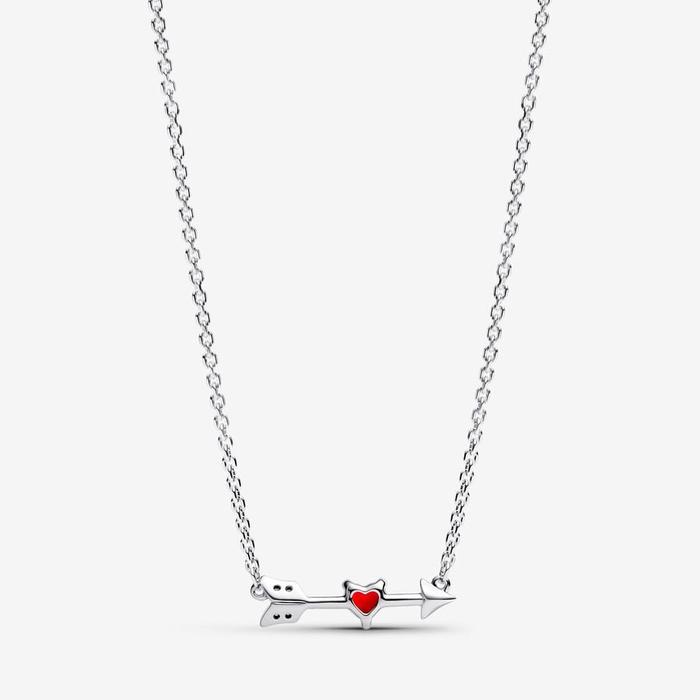 Collier flèche et cœur en verre de Murano