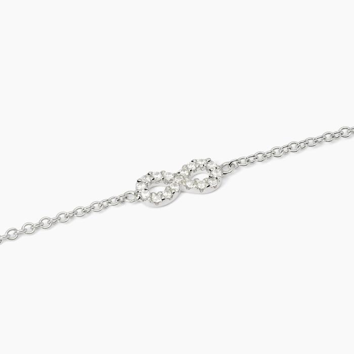 Silver bracelet with forzatina chain and ENDLESS infinity