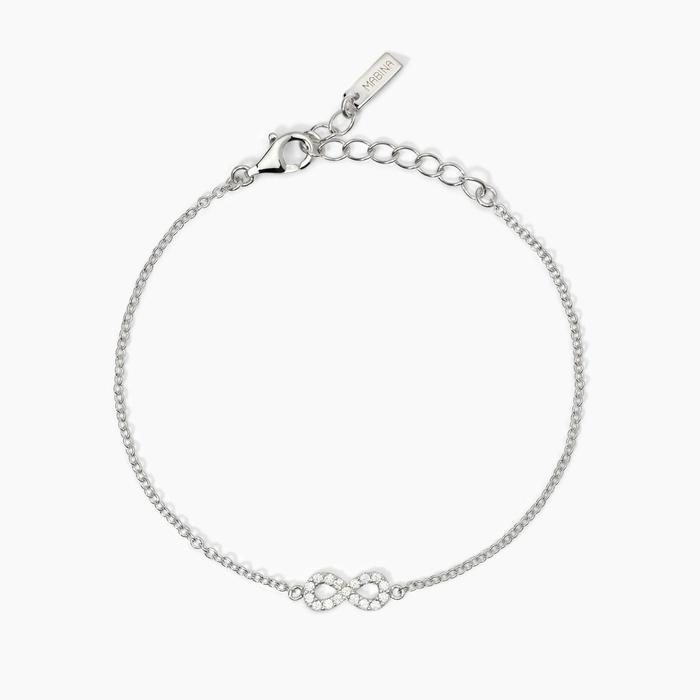 Silver bracelet with forzatina chain and ENDLESS infinity