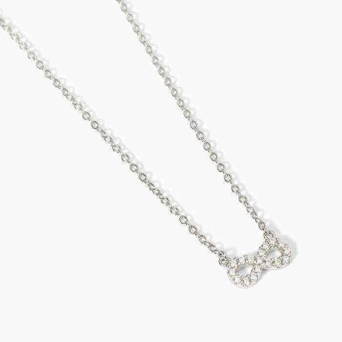 Collier ras du cou en argent avec pendentif Infinity ENDLESS