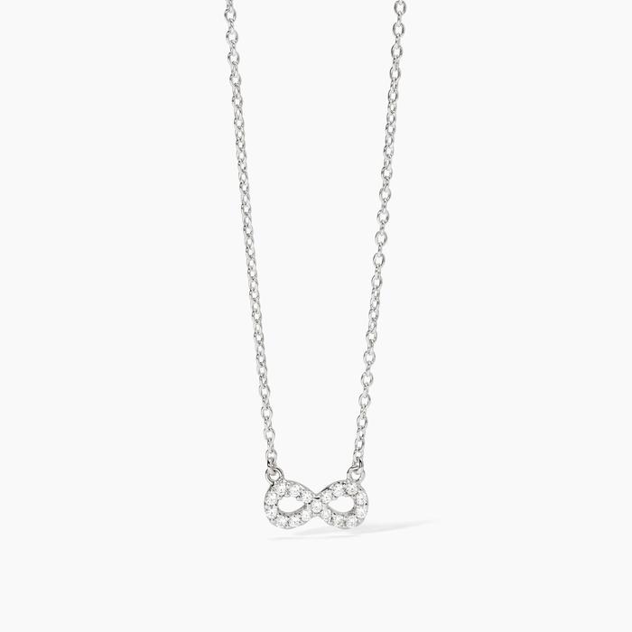 Collier ras du cou en argent avec pendentif Infinity ENDLESS