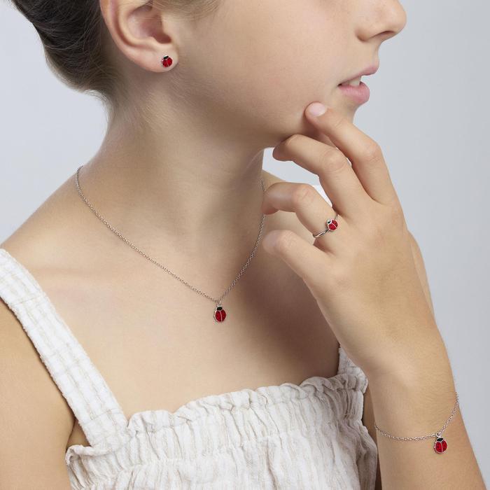 Bague en argent avec coccinelle FORTUNELLA
