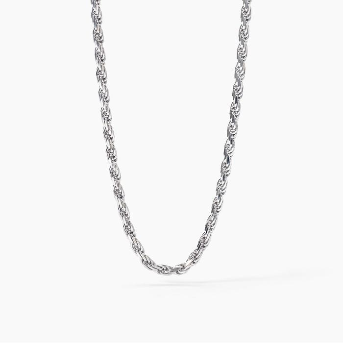EVERY DAY Rope Chain Silver Necklace