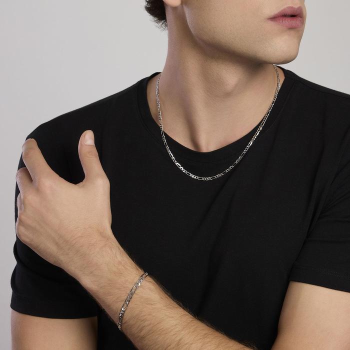 Bracciale uomo in argento con catena Millennium