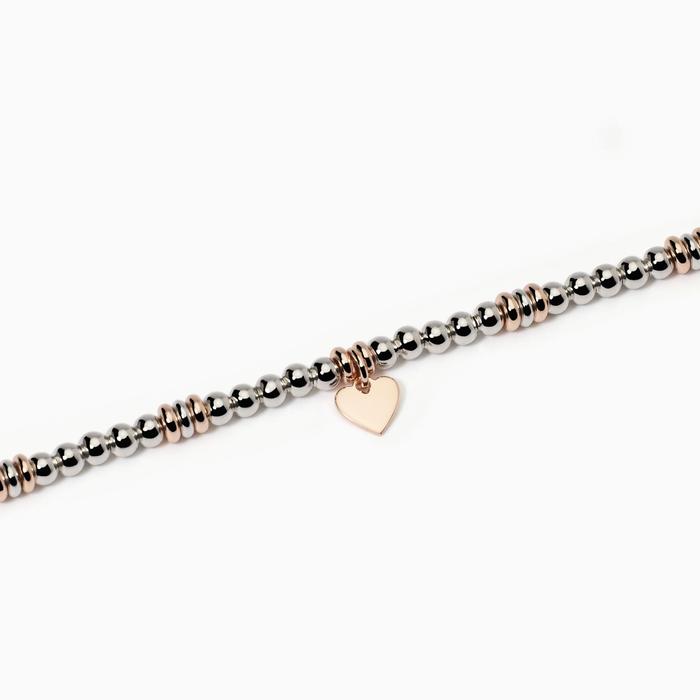 Bracciale in argento placcato oro rosa con cuore Little Mix