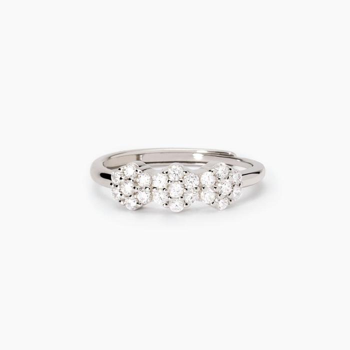 Silver ring with flower elements Fior Fiore