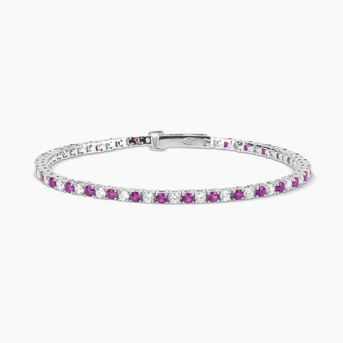 TENNIS BRACELET WITH COLORED STONES