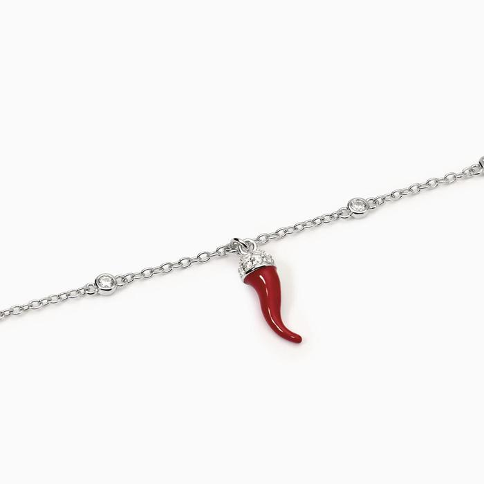 Bracelet en argent et corne émaillée Over the Luck