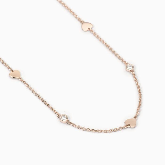 Girocollo con cuori e zirconi Sky Love