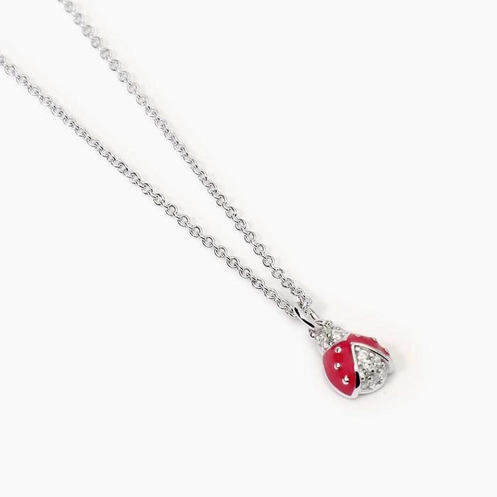 Collier ras du cou avec coccinelle en zircone Coccinelle