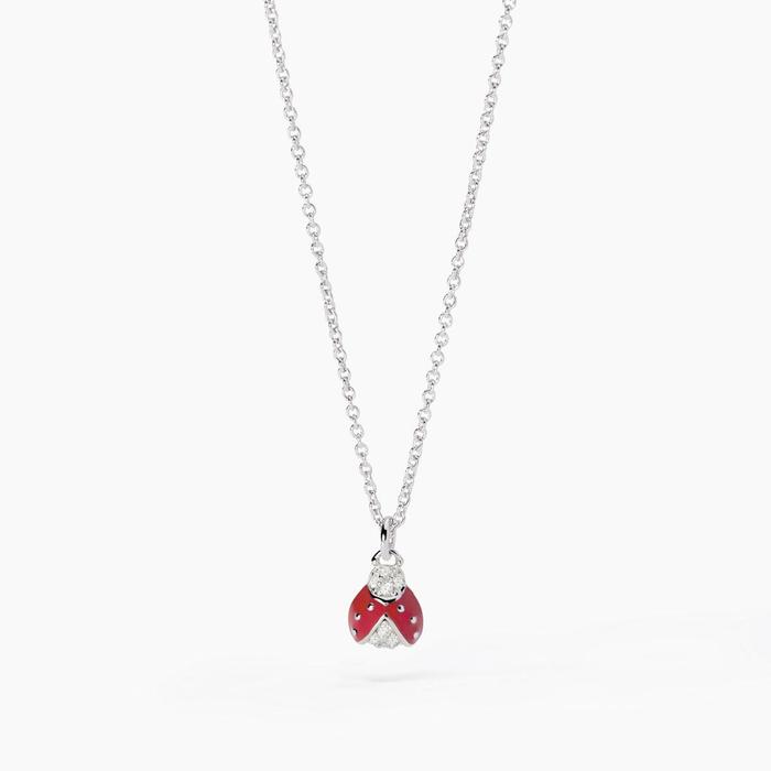 Collier ras du cou avec coccinelle en zircone Coccinelle
